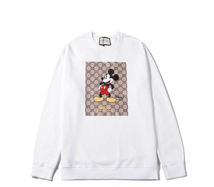 Gucci Mickie Mouse Logo Print Sweatshirt White