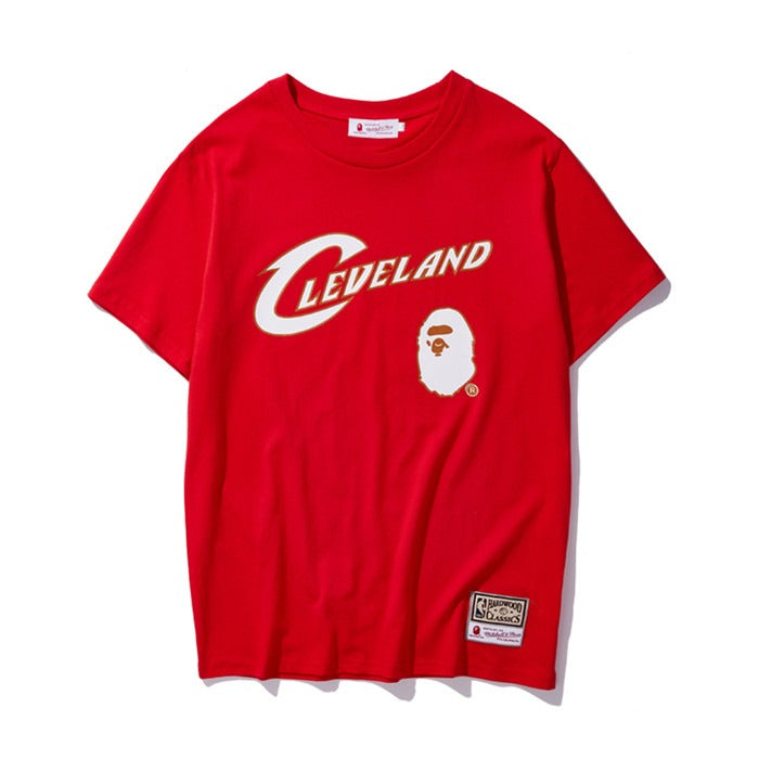 BAPE x Mitchell & Ness Cavs Tee Burgundy