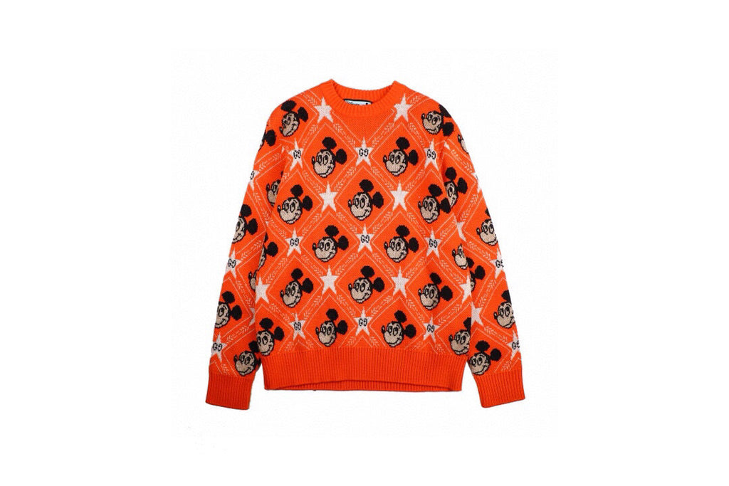 Gucci x disney Mickey wool cardigan Orange