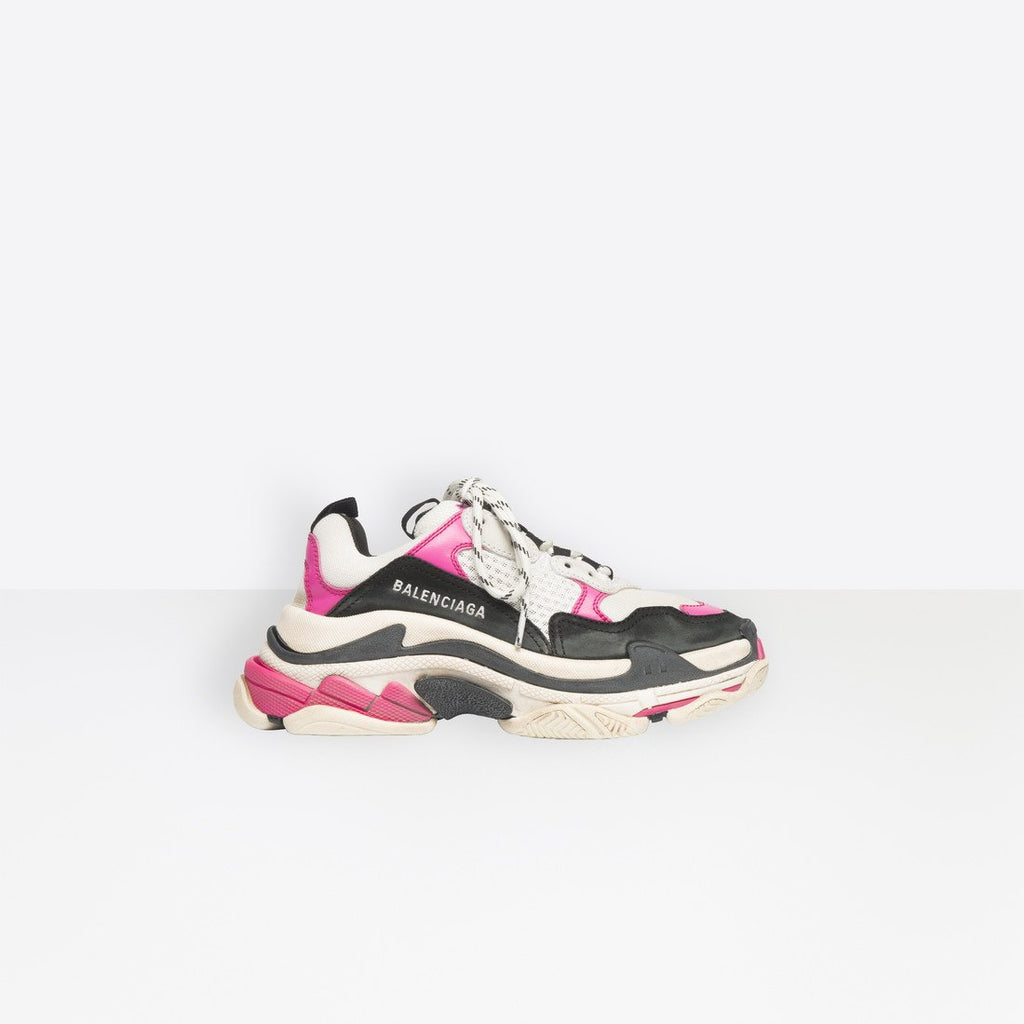 Balenciaga  Triple S-Pink, Black And White (W)