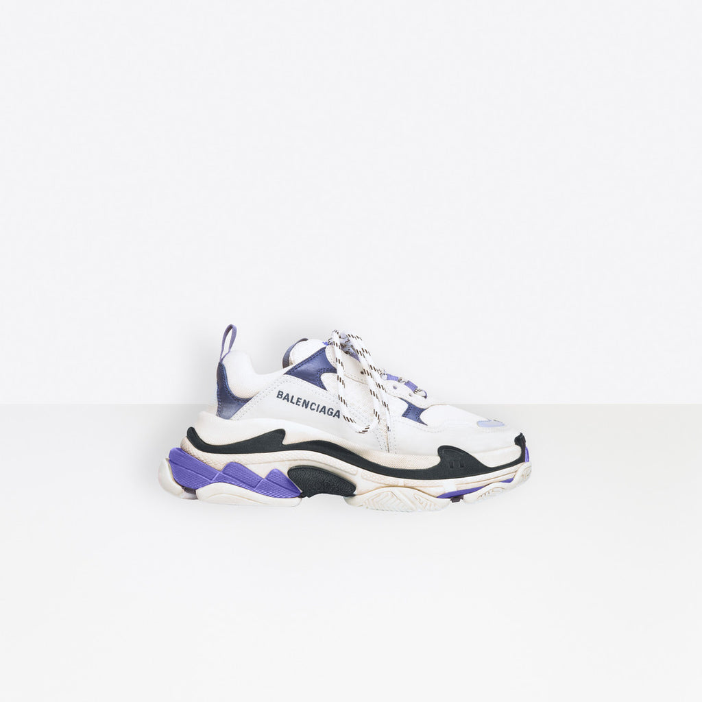 Balenciaga Triple S-White, Purple And Black
