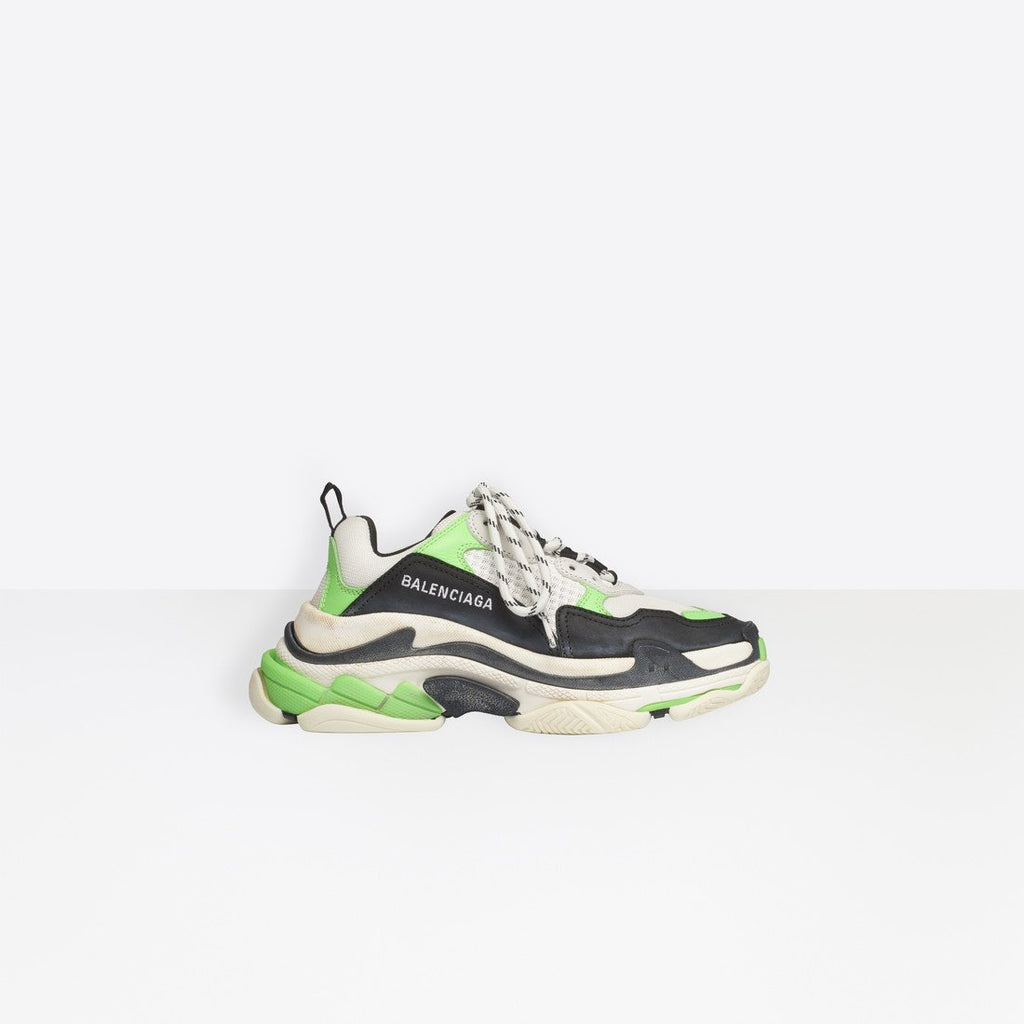 Balenciaga Triple S-Neon Green/Black (W)