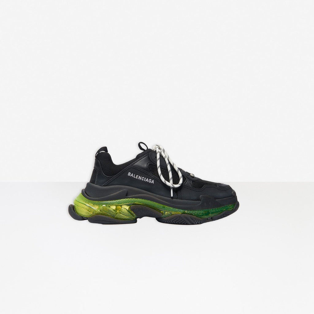 Balenciaga Triple S Clear Sole Old Black And Green (W)