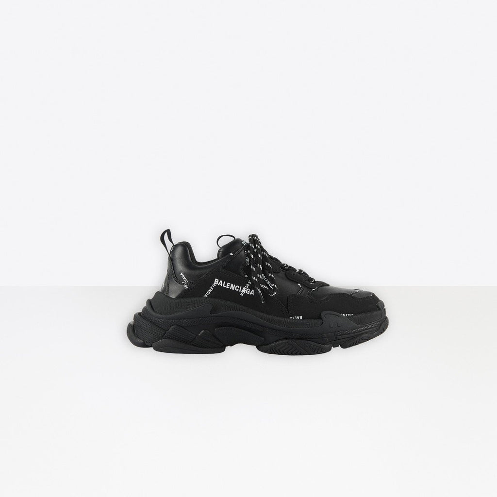 Balenciaga Triple S Allover Logo Black (W)