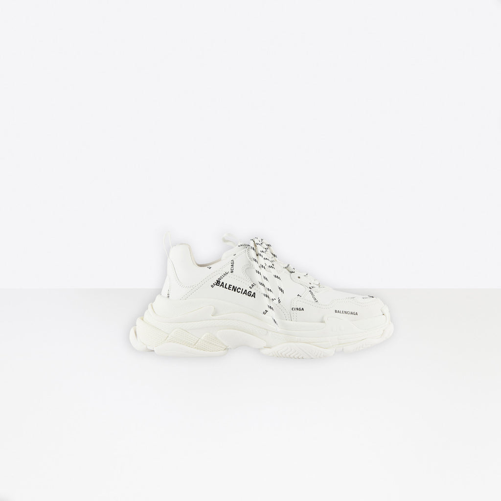 Balenciaga Triple S Allover Logo White