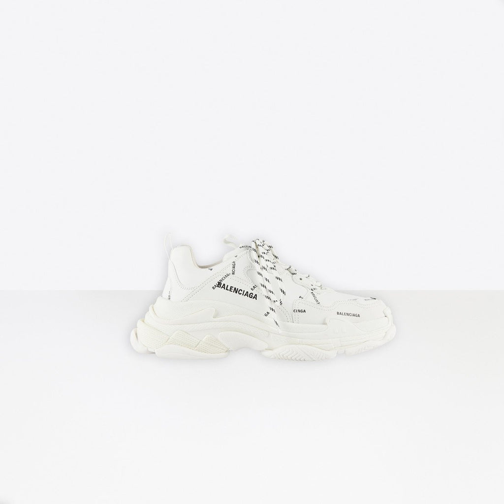Balenciaga Triple S Allover Logo White (W)