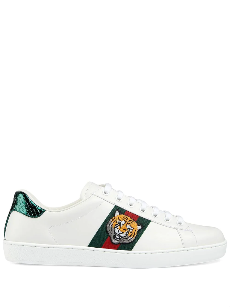 Gucci Ace tiger-appliqued sneakers (W)