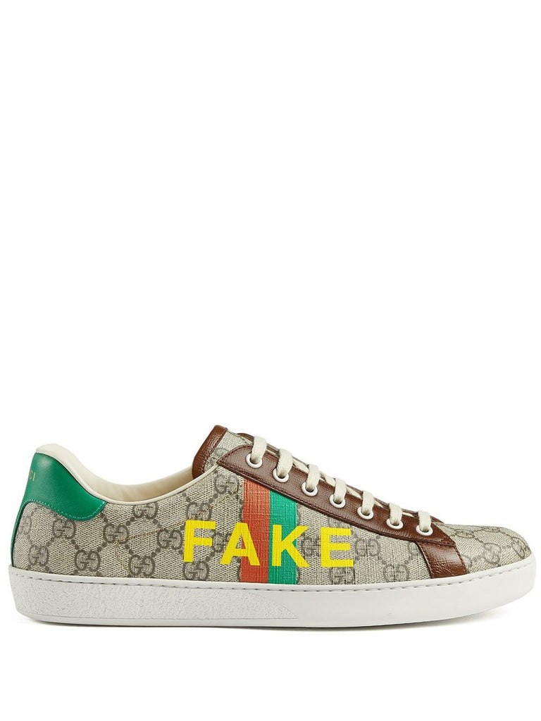 Gucci Fake/Not print Ace sneakers