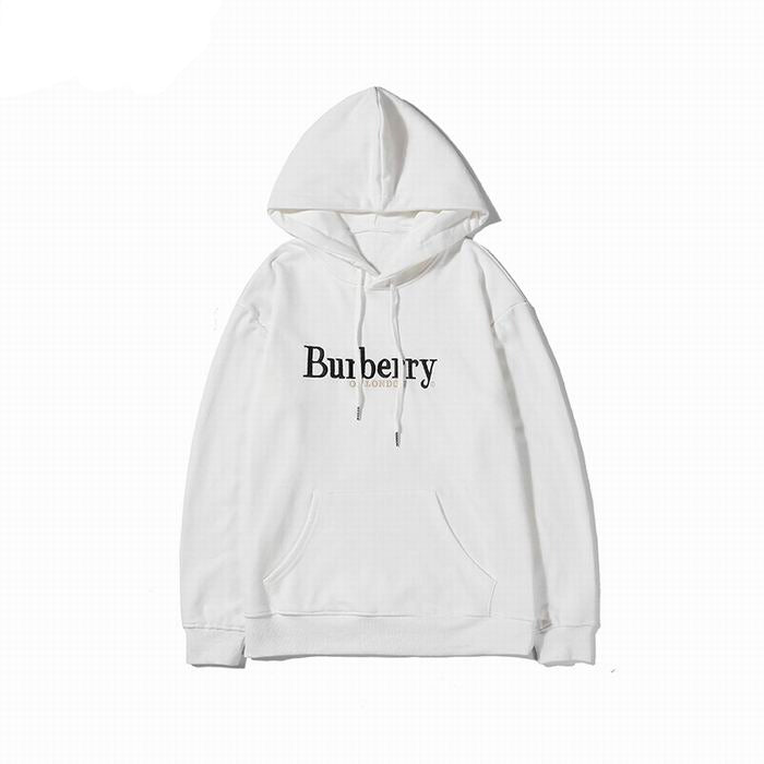 Burberry Logo Print Hoodie White