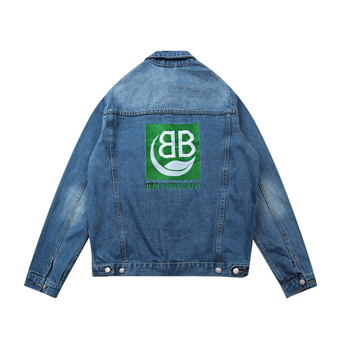 Balenciaga Back Logo Denim Jacket