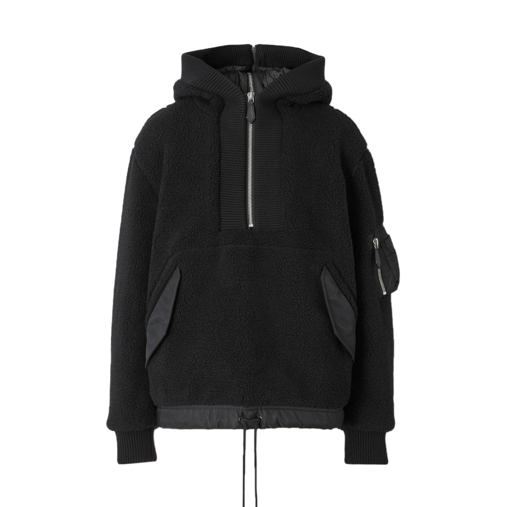 Burberry Logo Graphic Fleece Hooded Jacket