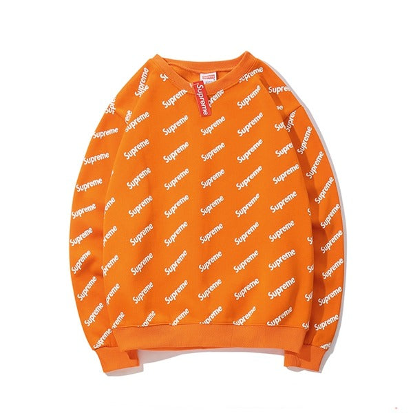 Supreme Crewneck Logo Printed Orange