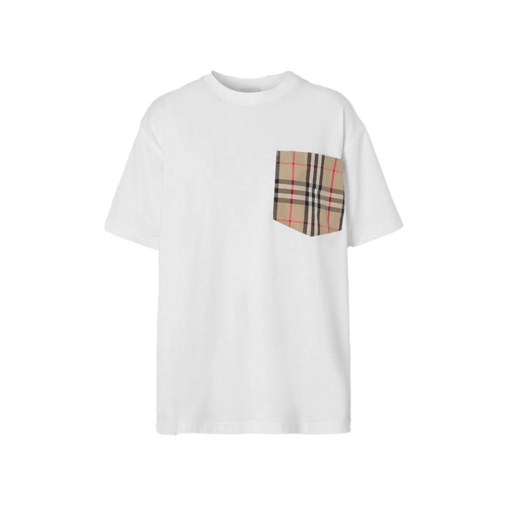 Burberry Vintage Check Pocket Cotton Oversized T-shirt