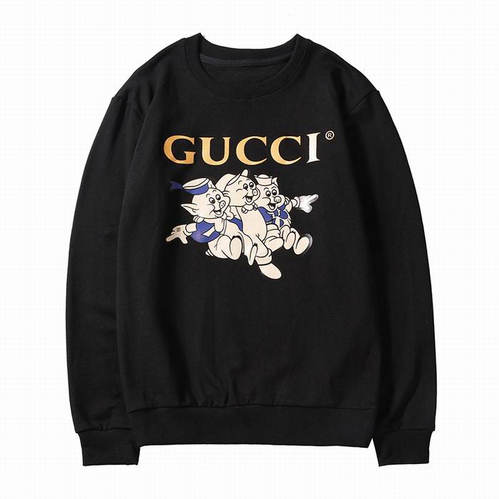 Gucci Pig Logo Print Sweatshirt Black