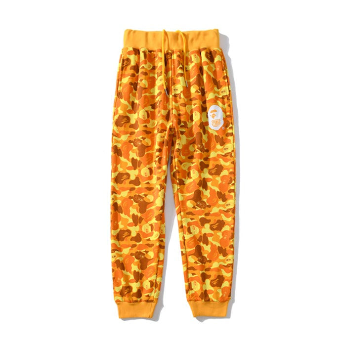 Bape Orange Camo Sweat Pant