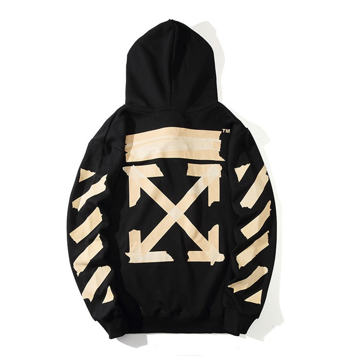 OFF-WHITE Tape Diag Arrows Hoodie Black