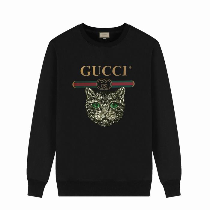Gucci Cat Logo Print Sweatshirt Black