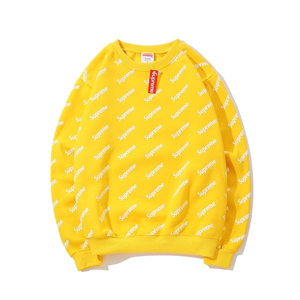 Supreme Crewneck Logo Printed Yellow