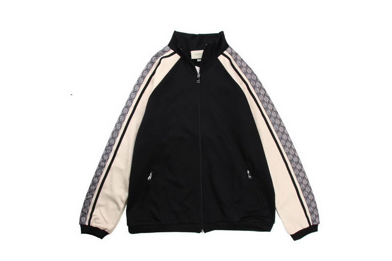 Gucci Side Dark Pattern Webbing Logo Jacket
