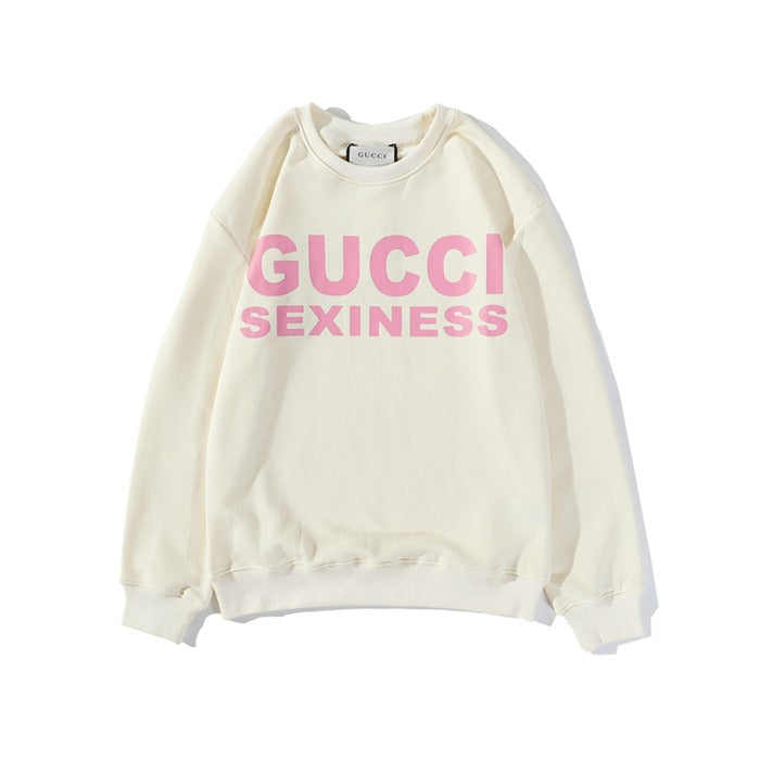Gucci Sexiness Print Logo Sweatshirt White