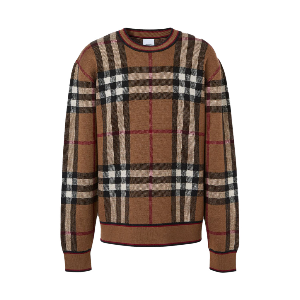Burberry Check Wool Jacquard Sweater