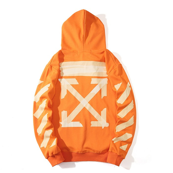 OFF-WHITE Tape Diag Arrows Hoodie Orange