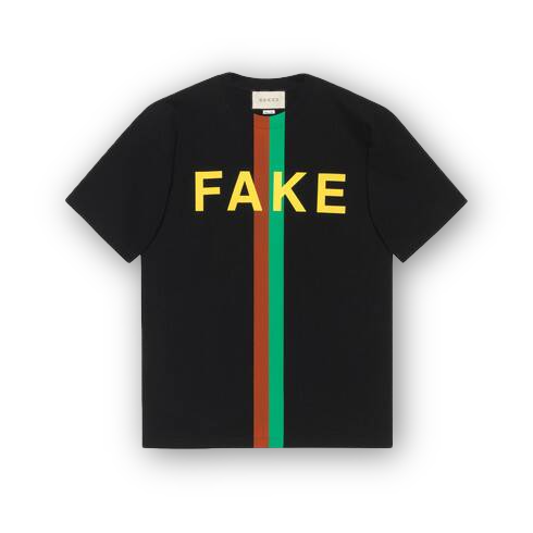 Gucci Not/Fake Tee Black