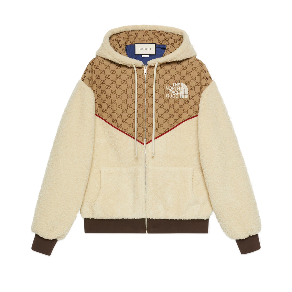 The North Face x Gucci GG canvas and shearling jacket