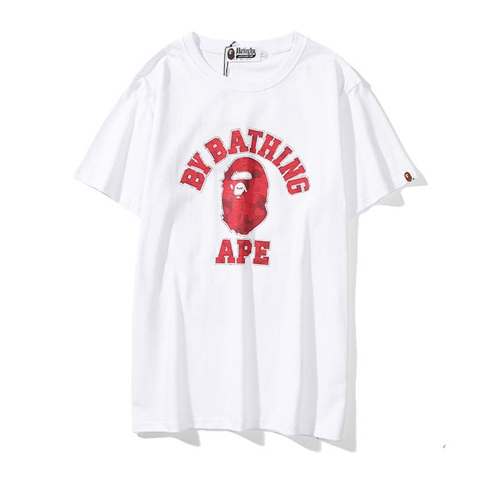 Bape White Red Camo Tee