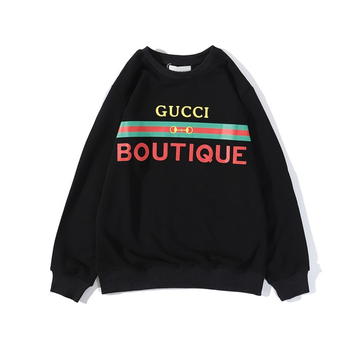 Gucci Boutique print sweatshirt Black