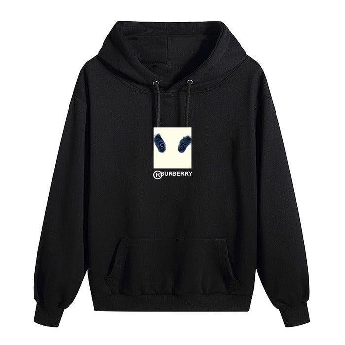 Burberry Logo Print Hoodie Black