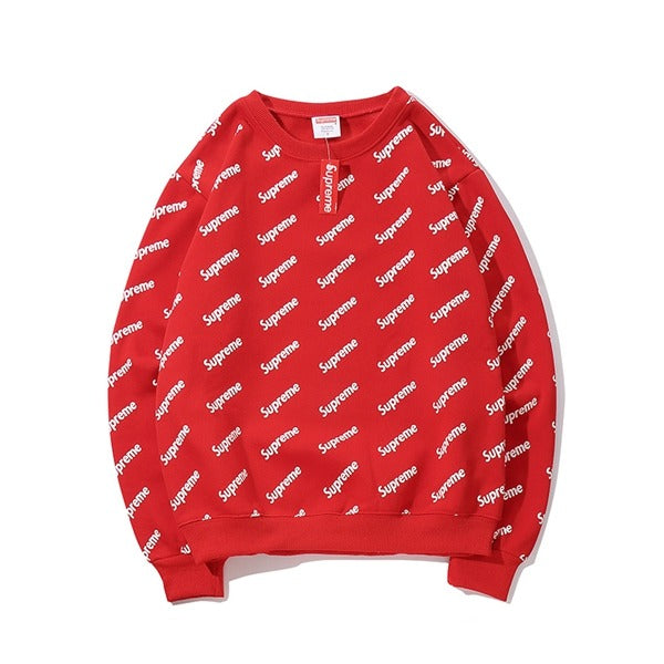 Supreme Crewneck Logo Printed Red