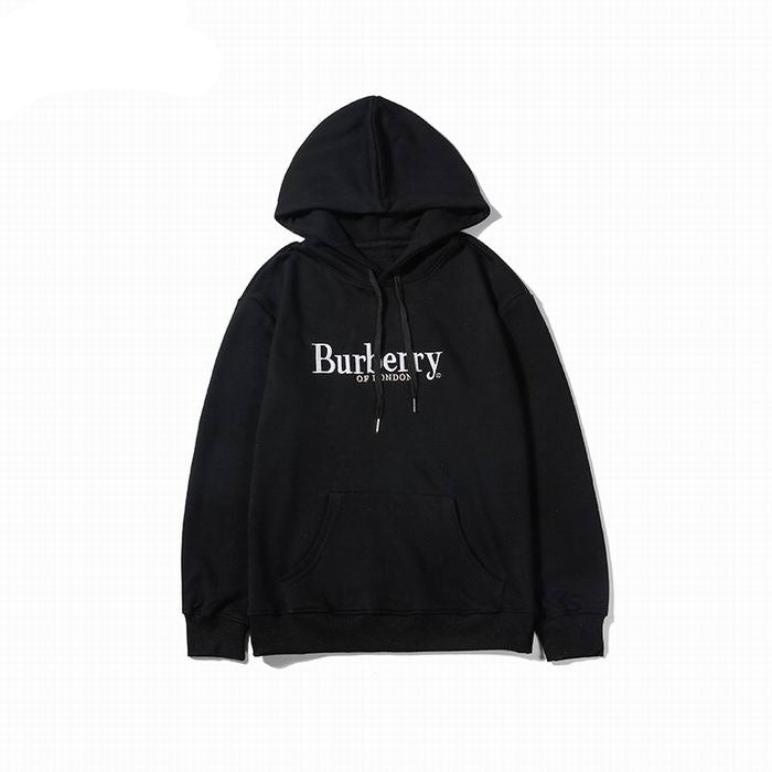 Burberry Logo Print Hoodie Black