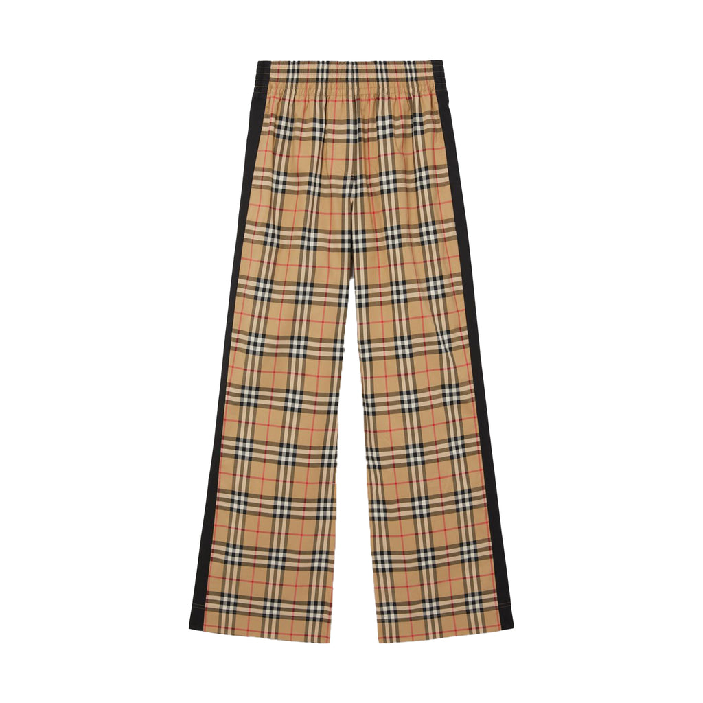 Burberry Side Stripe Vintage Check Stretch Cotton Trousers