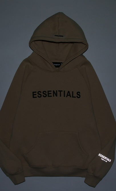 Fear Of God ESSENTIALS Reflective Logo Hoodie Natural