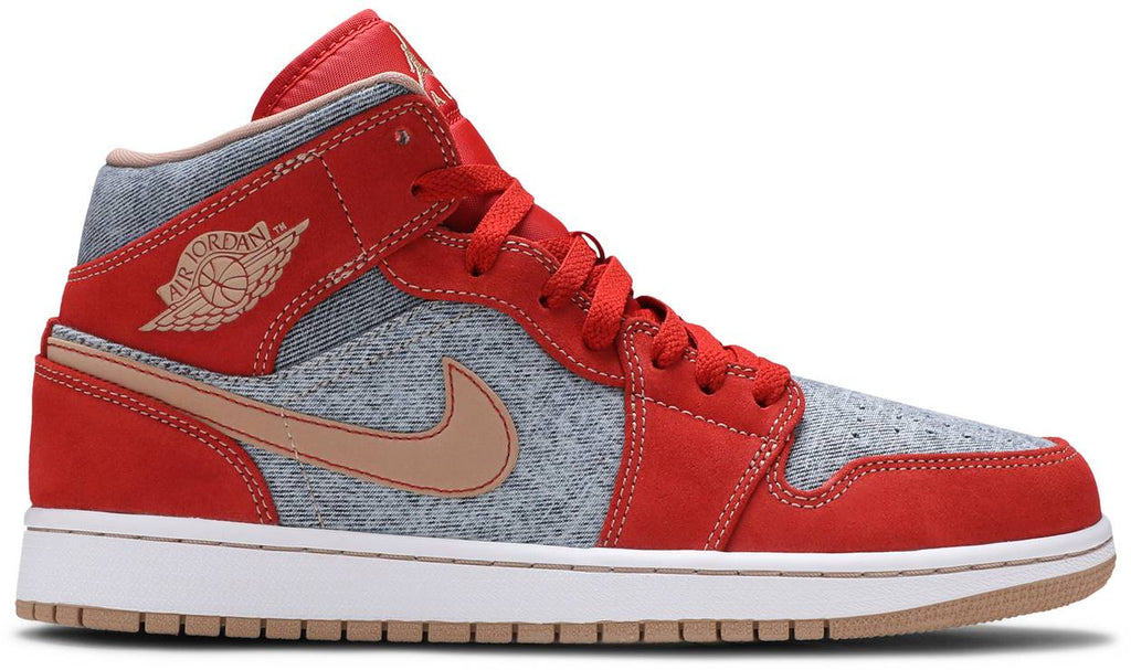 Air Jordan 1 Mid 'Denim Red'