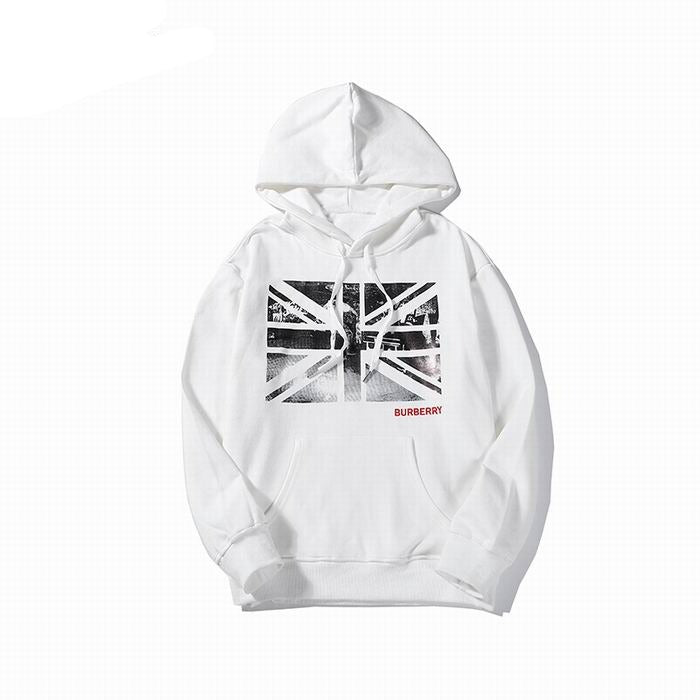 Burberry UK Flag Print Hoodie White