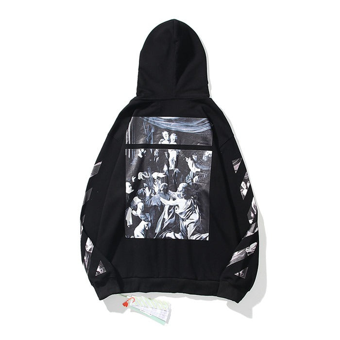 OFF-WHITE CARAVIGGO Black Zipper Hoodie