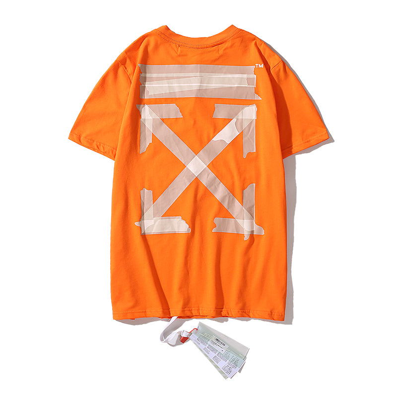 OFF-WHITE Tape Diag Arrows Tee Orange