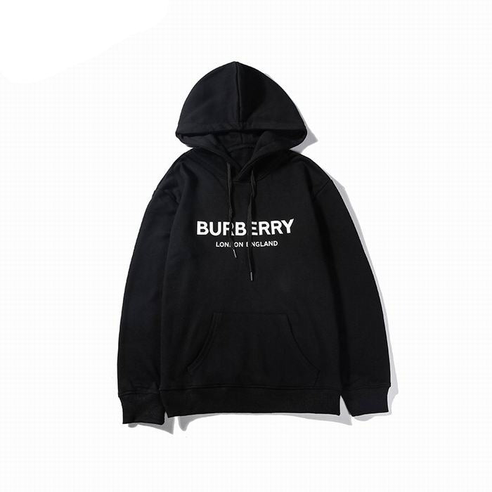 Burberry Logo Print Hoodie Black
