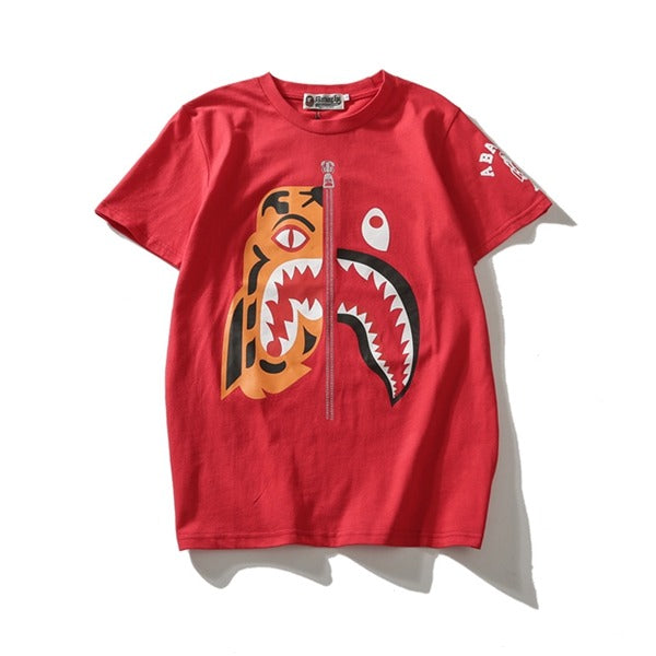 Bape Shark/Tiger Red Tee