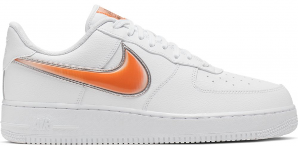 Nike Air Force 1 Low Oversized Swoosh White Orange Peel