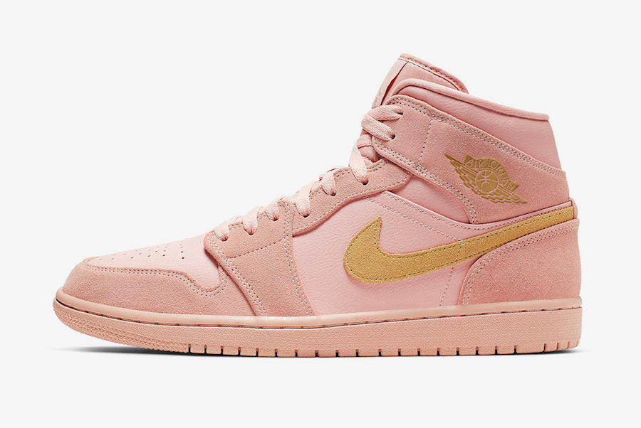 Air Jordan 1 Mid  Coral and Gold