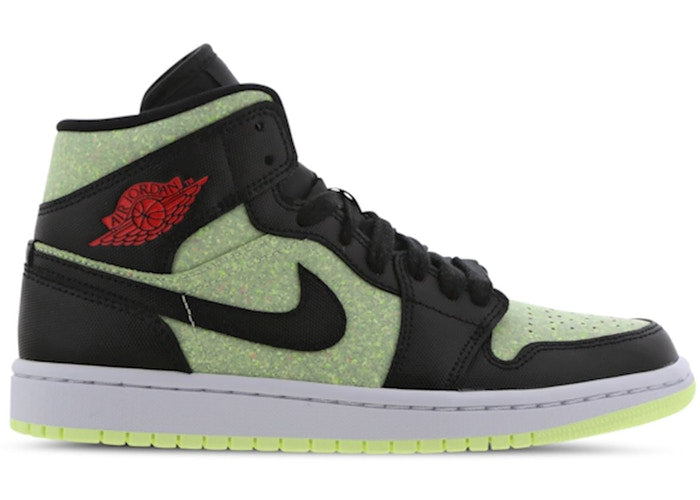 WMNS AIR JORDAN 1 MID SE "Barely Volt / Chile Red"