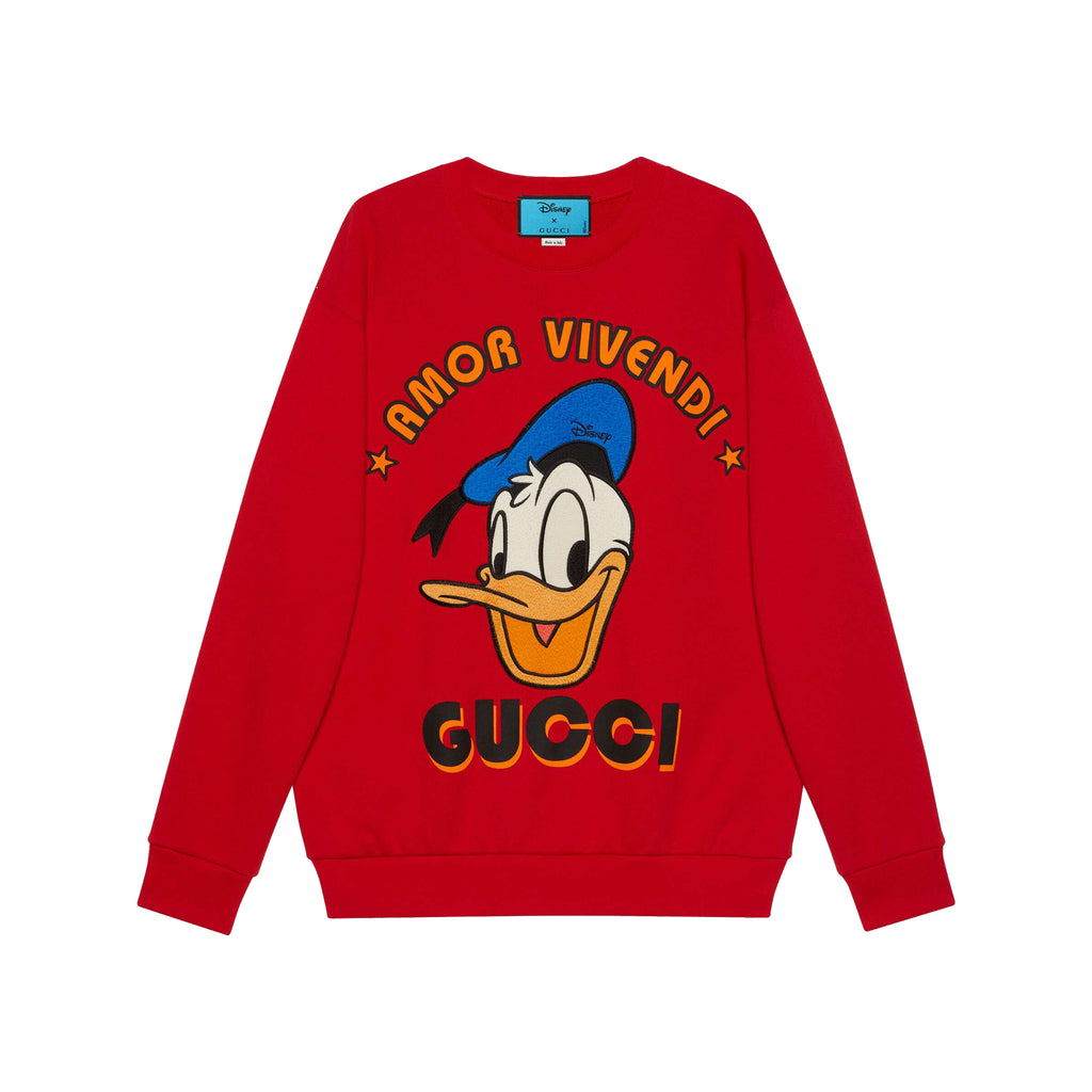 Disney x Gucci Donald Duck sweatshirt Red