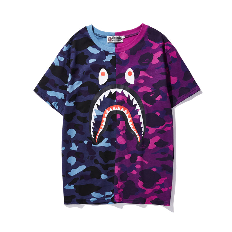 Bape Shark Blue Camo/Purple Camo Tee