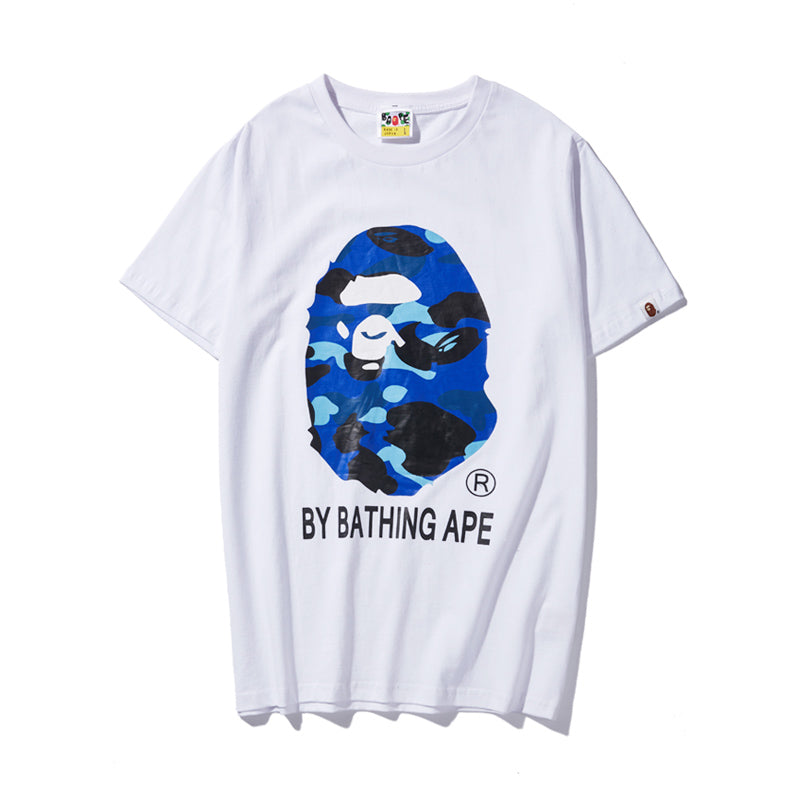 Bape White Blue Camo Tee
