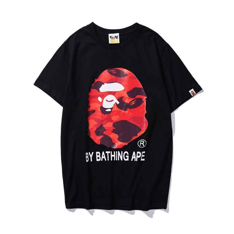 Bape Black Red Camo Tee