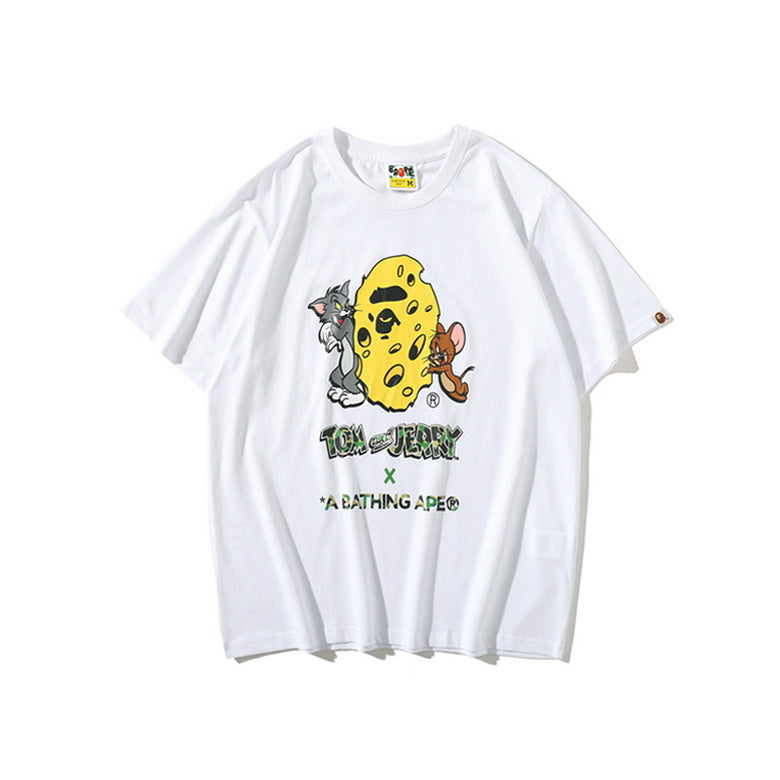 Bape Tom&Jerry Logo Print Tee White