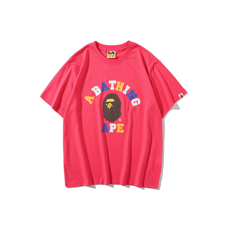 Bape Colors College Tee Pink
